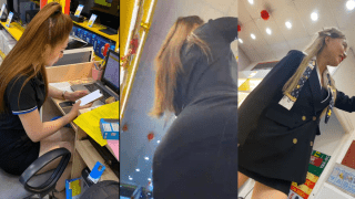 Quay lén nhân viên TGDD cực xinh chân dài