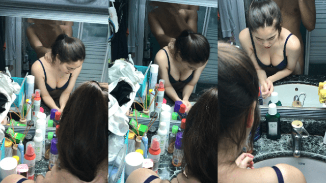 Doggy em trước gương trong nhà vệ sinh - aeartmbg.sbs